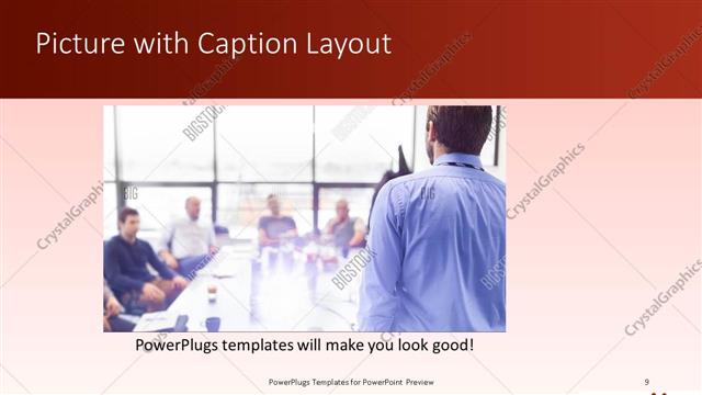 Picture with Caption presentation slide layout