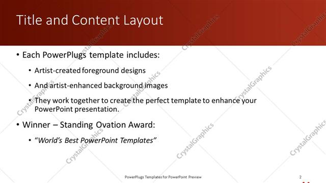 Title and Content presentation slide layout