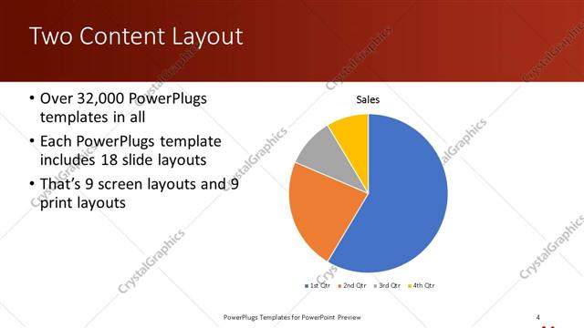 Two Content presentation slide layout