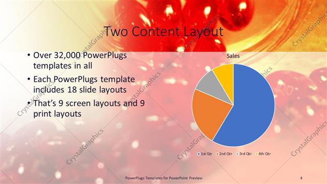 Two Content presentation slide layout