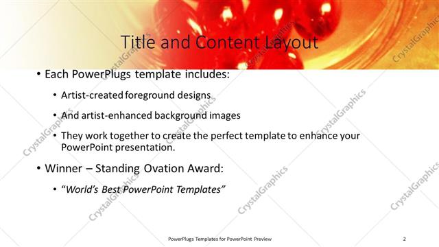 Title and Content presentation slide layout