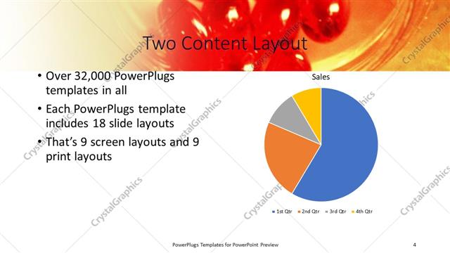 Two Content presentation slide layout