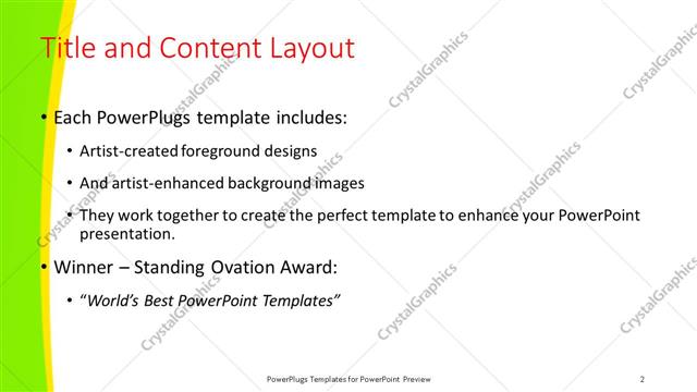 Title and Content presentation slide layout