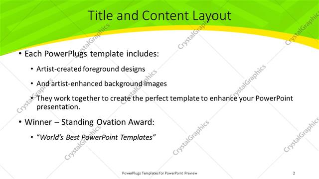 Title and Content presentation slide layout