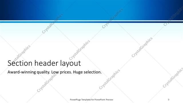 Section Header presentation slide layout