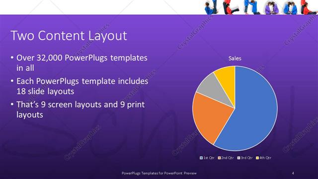 Two Content presentation slide layout
