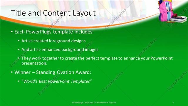 Title and Content presentation slide layout