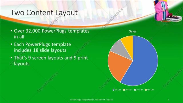 Two Content presentation slide layout