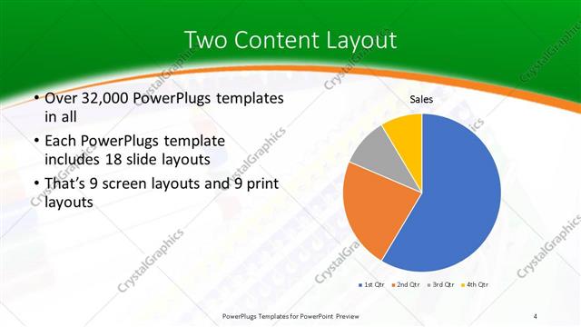 Two Content presentation slide layout