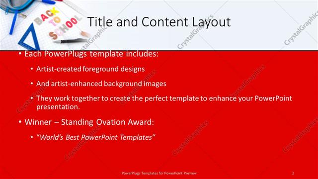 Title and Content presentation slide layout
