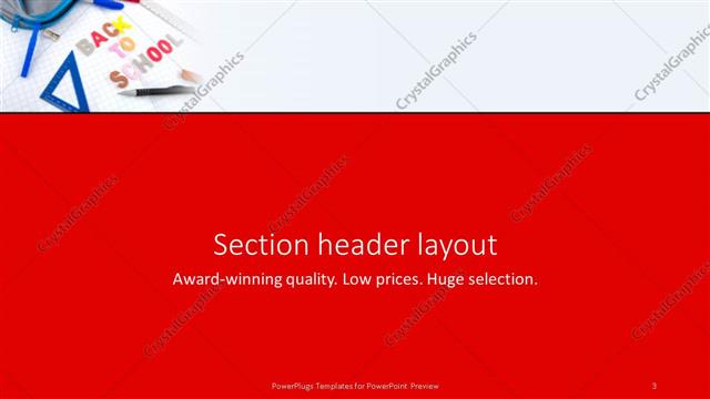 Section Header presentation slide layout