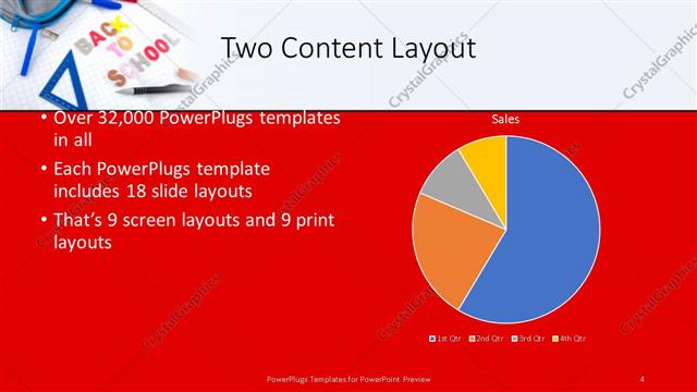 Two Content presentation slide layout