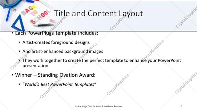 Title and Content presentation slide layout
