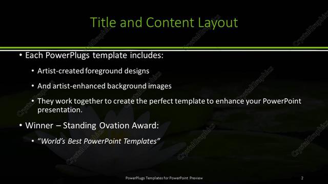 Title and Content presentation slide layout