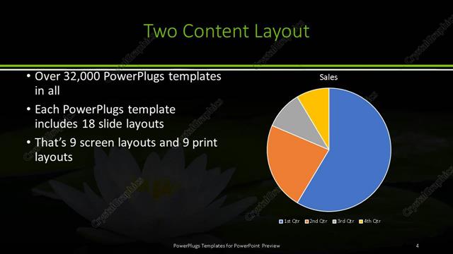 Two Content presentation slide layout