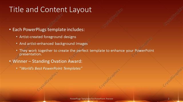 Title and Content presentation slide layout