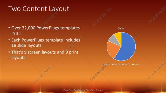 Two Content presentation slide layout