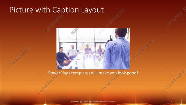Picture with Caption presentation slide layout