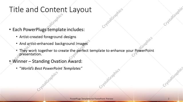Title and Content presentation slide layout