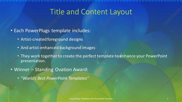 Title and Content presentation slide layout