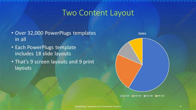 Two Content presentation slide layout