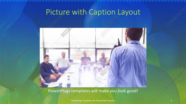 Picture with Caption presentation slide layout