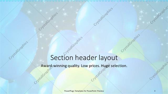 Section Header presentation slide layout