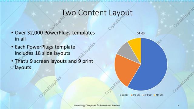 Two Content presentation slide layout