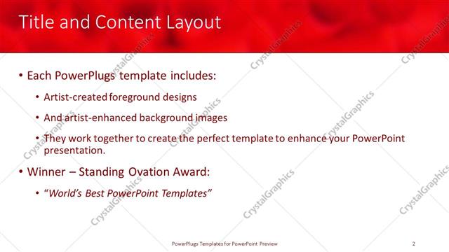 Title and Content presentation slide layout