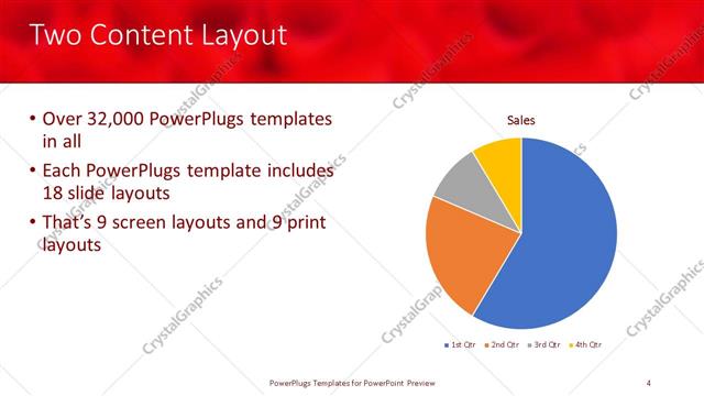 Two Content presentation slide layout