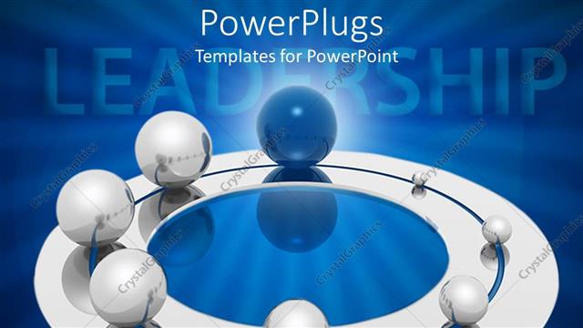  Presentation with silver - Lots of silver and blue colored balls with a text that spell out the word 