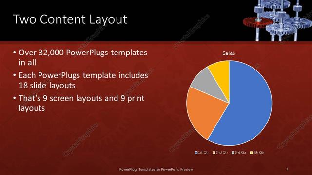 Two Content presentation slide layout