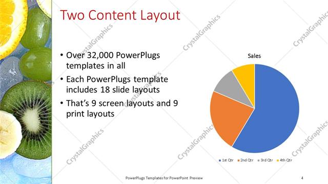 Two Content presentation slide layout