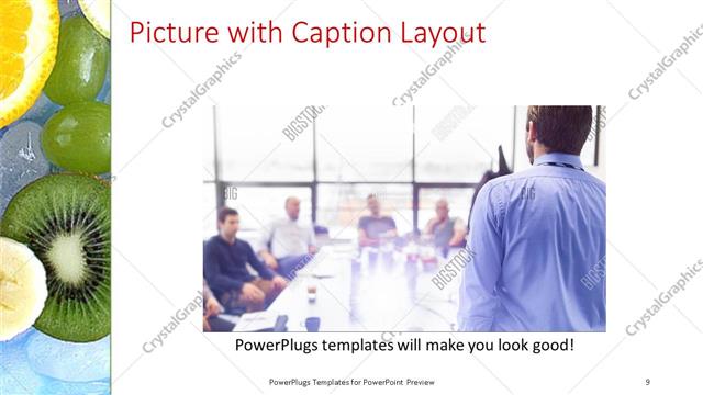 Picture with Caption presentation slide layout