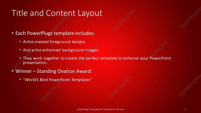 Title and Content presentation slide layout