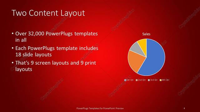 Two Content presentation slide layout