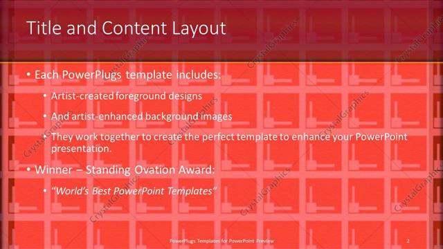 Title and Content presentation slide layout