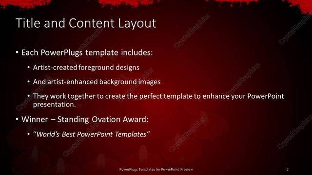 Title and Content presentation slide layout