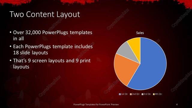 Two Content presentation slide layout