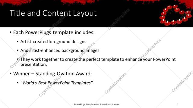Title and Content presentation slide layout