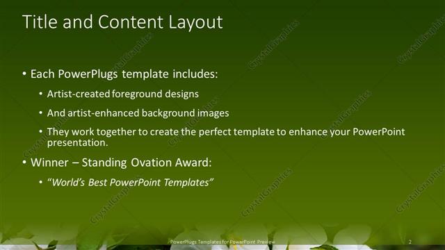 Title and Content presentation slide layout