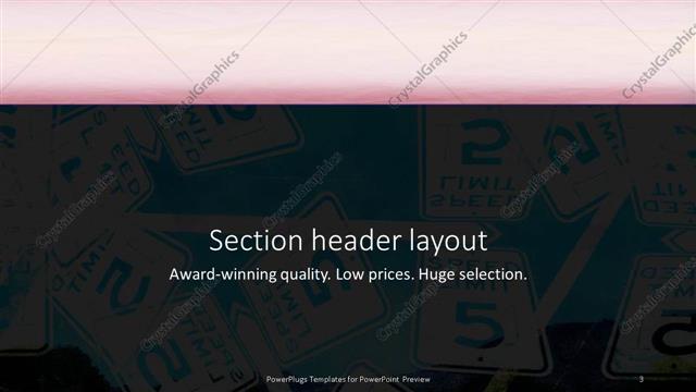 Section Header presentation slide layout
