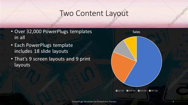 Two Content presentation slide layout