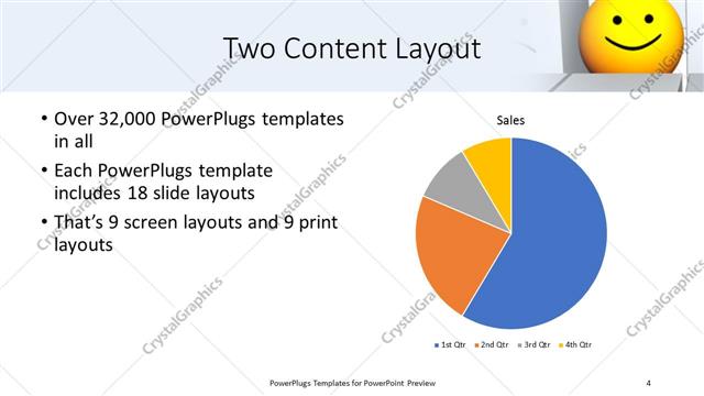 Two Content presentation slide layout