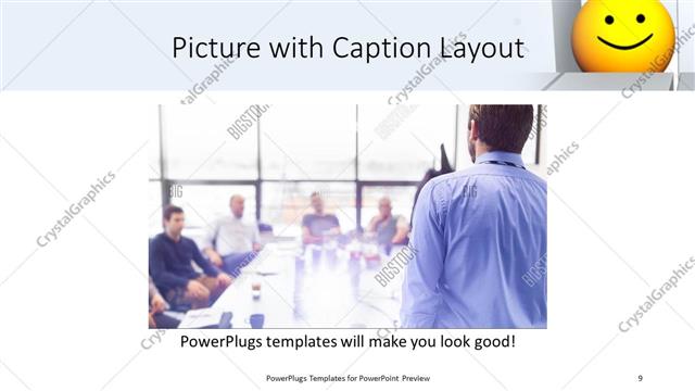 Picture with Caption presentation slide layout