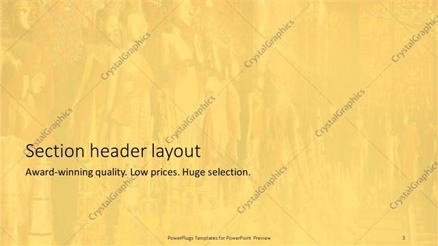 Section Header presentation slide layout