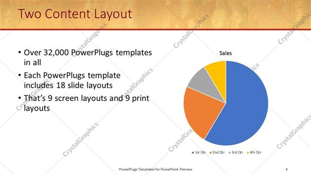 Two Content presentation slide layout