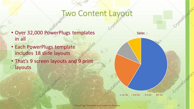 Two Content presentation slide layout
