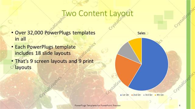 Two Content presentation slide layout