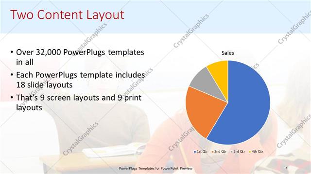Two Content presentation slide layout